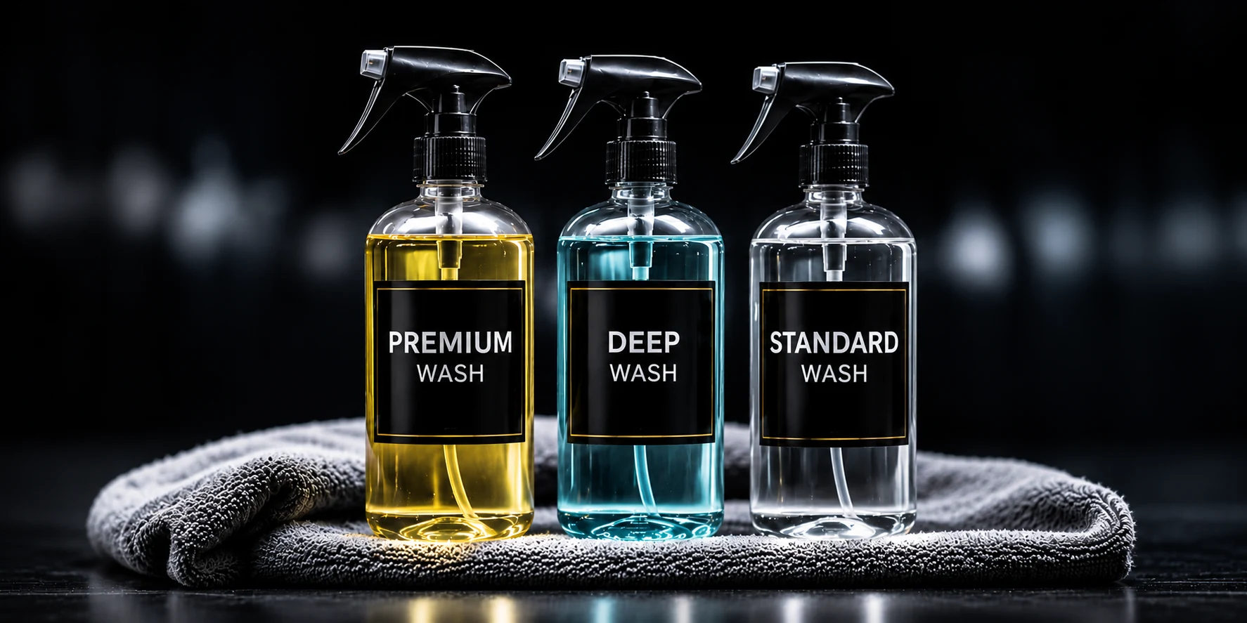 PREMIUM WASH・DEEP WASH・STANDARD WASHの3種類の洗車プログラム